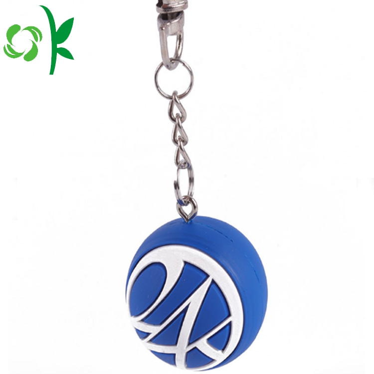 Customized Colors Golf Ball Silicone Keychains
