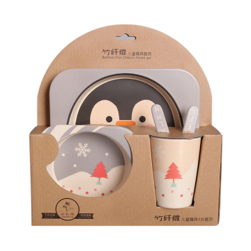 Chinese latest home bamboo fiber kitchen kids dinnerware table dinner diner plate set