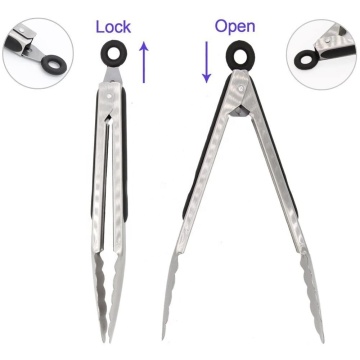 304 Stainless Steel Kitchen Cooking Tongs