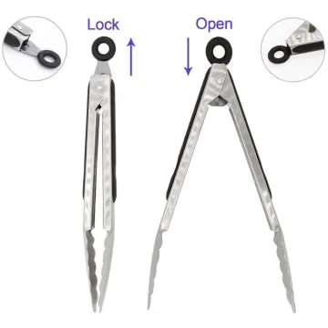 304 Stainless Steel Kitchen Cooking Tongs