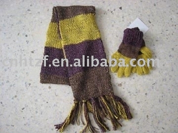 knitted scarf ,glove