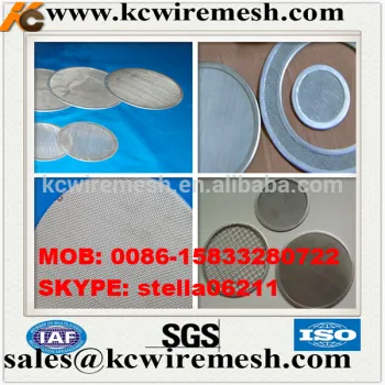 Manufacture!!!!!!!! KANGCHEN round mesh filter disk for water fiteration