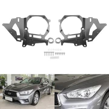 TAOCHIS Car-Styling Adapter Frame Module DIY Bracket Holder for Infiniti Q50/L 2014-2020 No-AFS Original LED Headlights