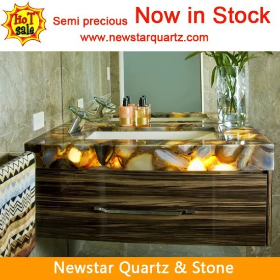 Golden Crystal Natural Agate Semi Precious Stone