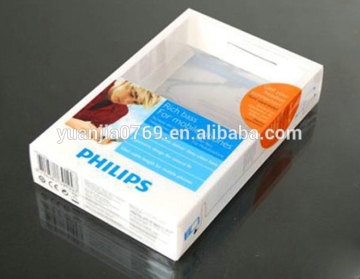 small printing box with pvc window for bass earphones packaging