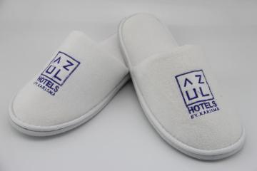 Ditutup Toe beludru sandal untuk kamar tidur Hotel