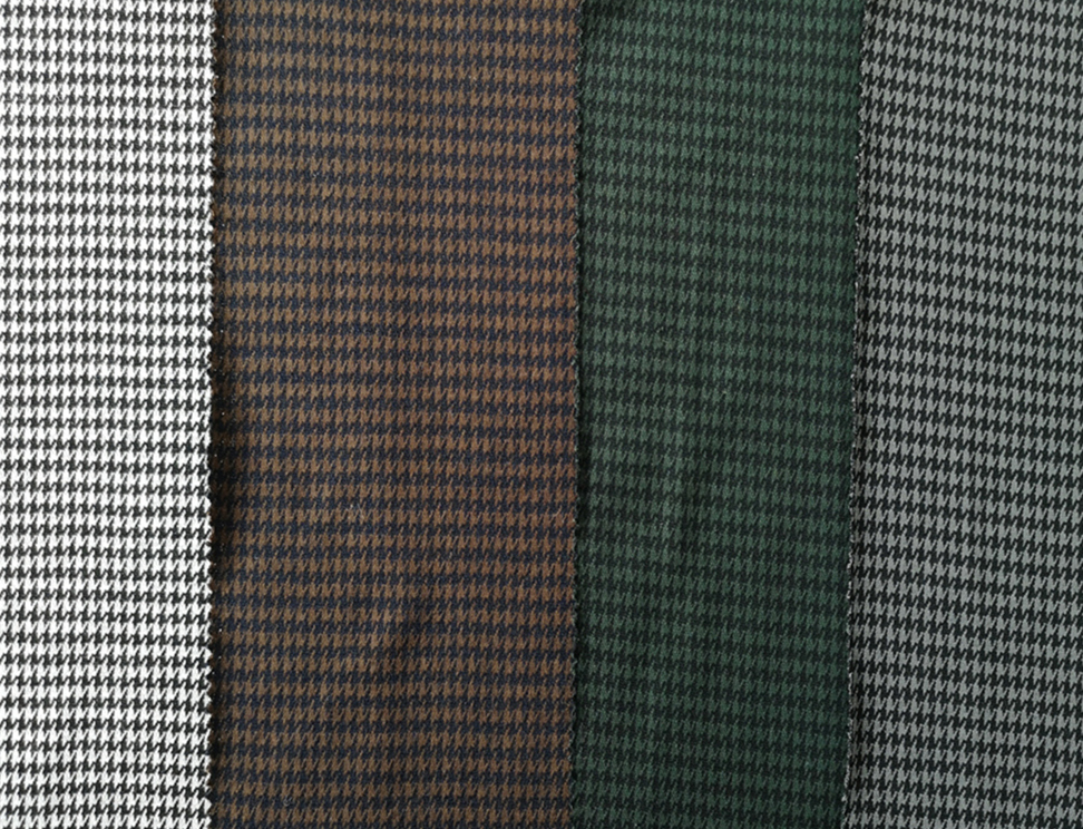 Houndstooth Design Knitted Jacquard Fabric For Clothes
