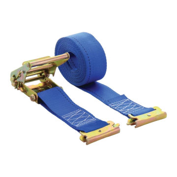 Heavy Duty Blue Polyester E-Track Ratchet Strap 2"x20'