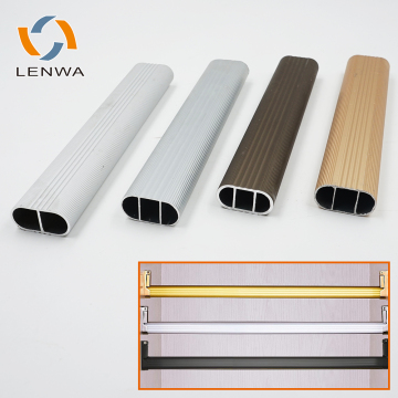 LENWA Extrusion Factory Aluminum Wardrobe Oval Tube for Clothing Hanging