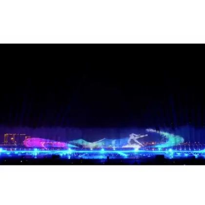 Music controlled flowing fountain