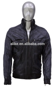 ALIKE man PU jacket with special wash