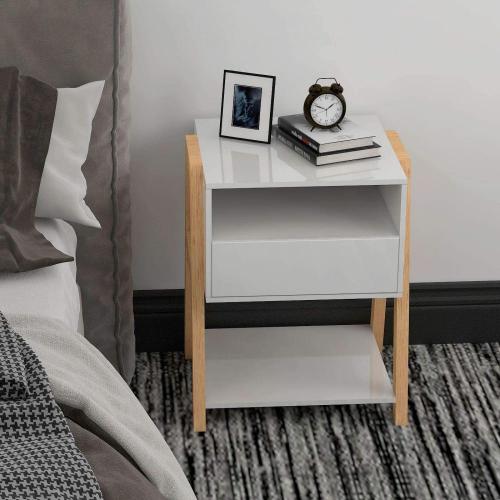 Nightstand Bedside Table Nightstands Bedroom Set of 2 with Drawer Supplier