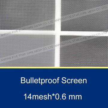 14mesh*0.6mm stainless steel Bullet Proof Security Window Screen