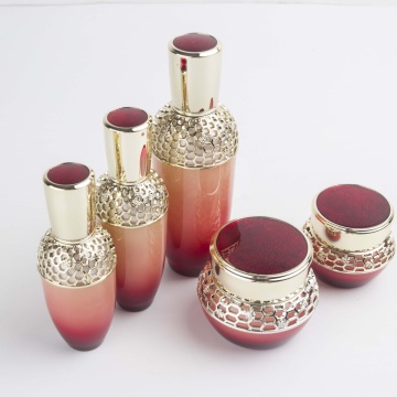 Acrylic Cosmetic Packaging Set: Cream Jar and Lotion Bottle