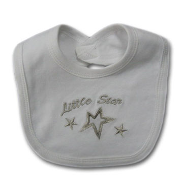 Combed Cotton Baby Bibs with Directive and Reactive Dying, Customized Specifications are Accepted