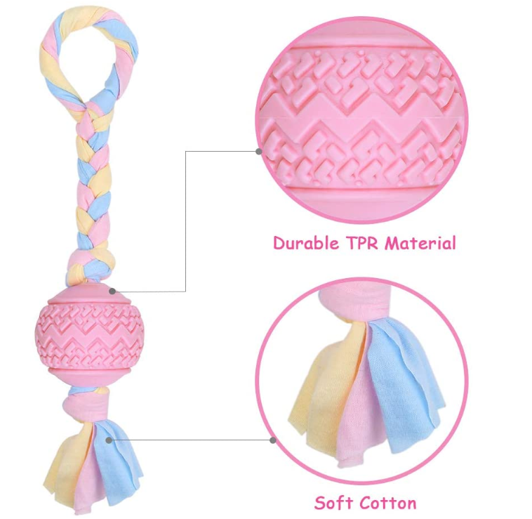 Pink Pet Teething Toys