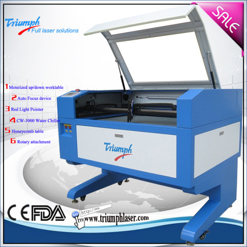 Triumphlaser High Precision Auto Focus Reci 80W CO2 Laser Cutting/ Laser Engraver with Rotary (TR-9060)