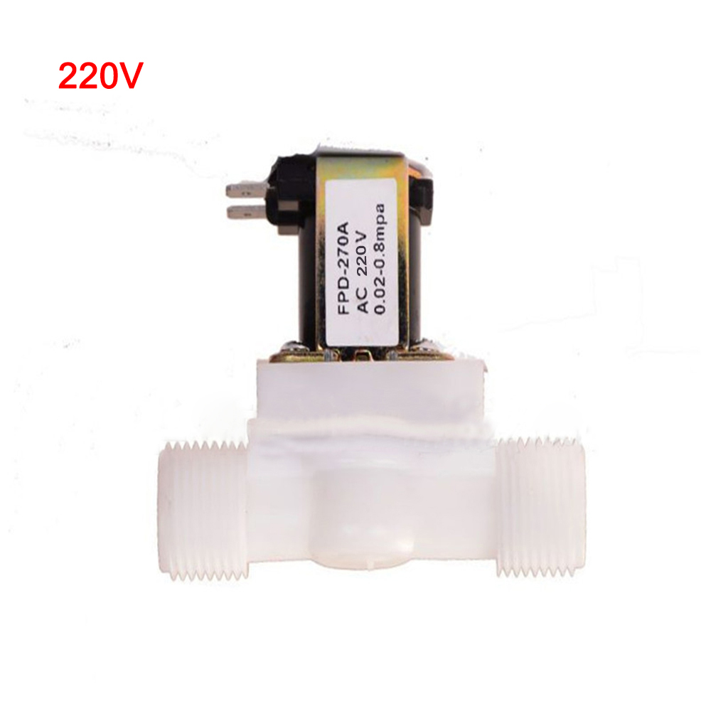 1/2" Plastic Solenoid Water Solenoid Valve Normally Closed 12V 24V 220V Electric Magnetic DC N/C Air Inlet Flow Switch parts