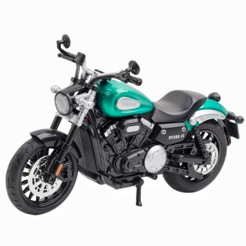 Diecast 1:12 Scale Benda Chinchilla 300 BD300 Alloy Model Motorcycle with Sound, Light, and Front Wheel Steering Ornament