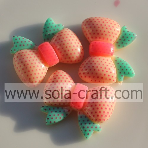 Colorful Acrylic Solid Bowtie Resin Beads for Hair Decoration for Girls