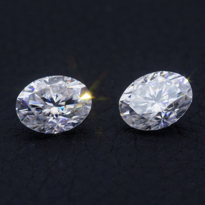 พลอย Moissanite สีขาวรูปไข่ 7x9 มม. สำหรับแหวนแต่งงาน