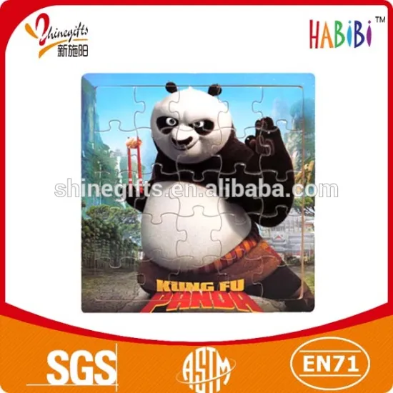 intelligent Kung fu panda wooden puzzles made in china