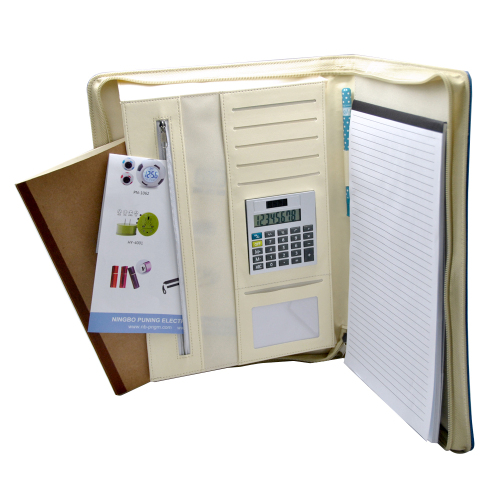 Dual Power Notebook Calculator with Zipper