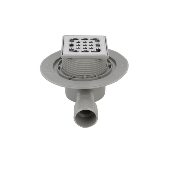 Base de plástico caliente 10x10 Drenaje del piso para el baño y la ducha con rejillas de desechos de borde