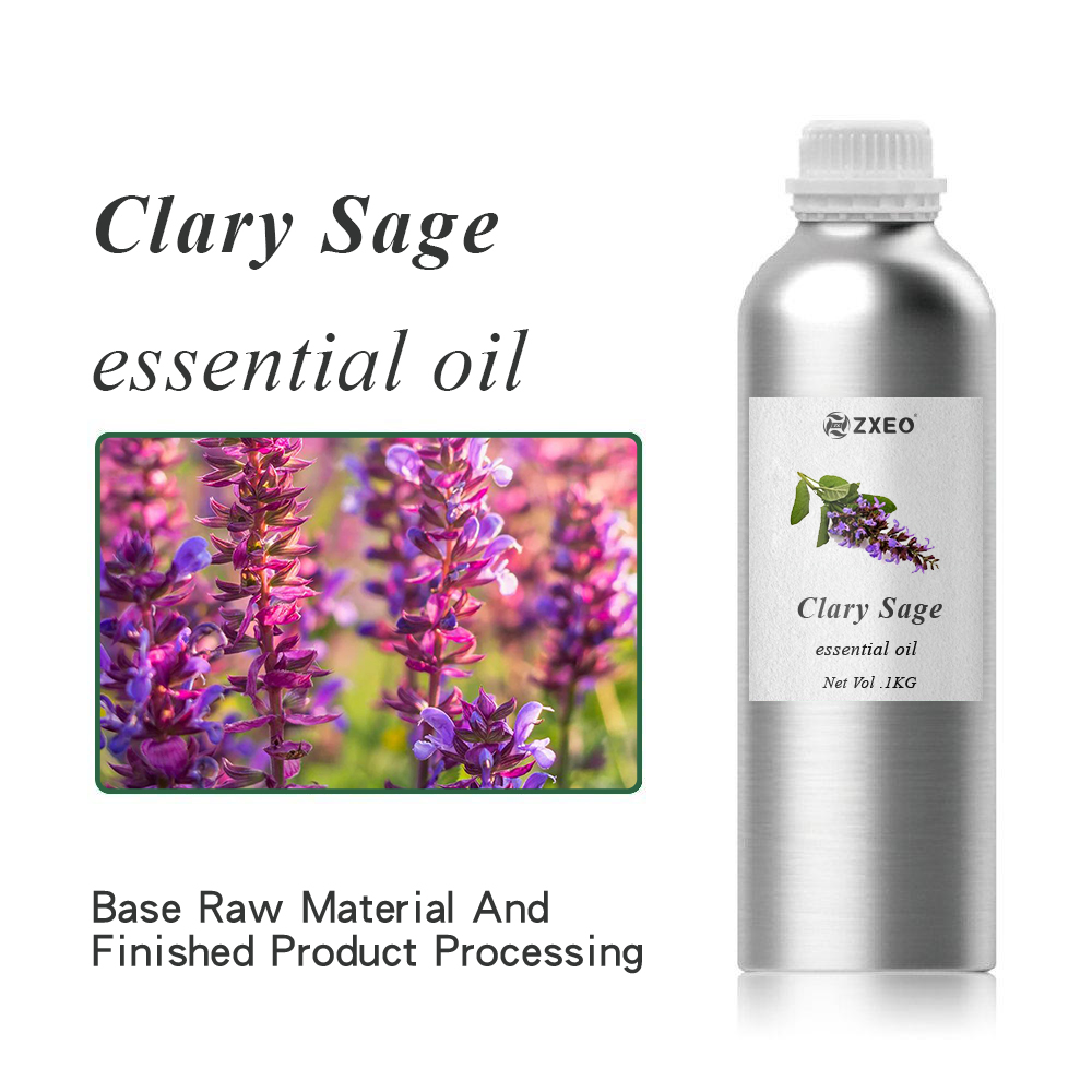 Private Label Aromatherapy Bulk Pure Organic Essential Oil Clary Sage Oil Skin Massage Oil