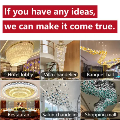 Customize Modern Luxury Crystal Empire Chandelier for Empire Hotel Lobby