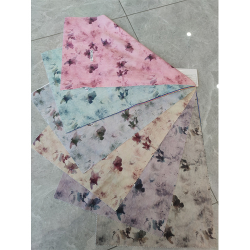 4 Way Stretch Spandex Polyester Chenille Printed Fabric