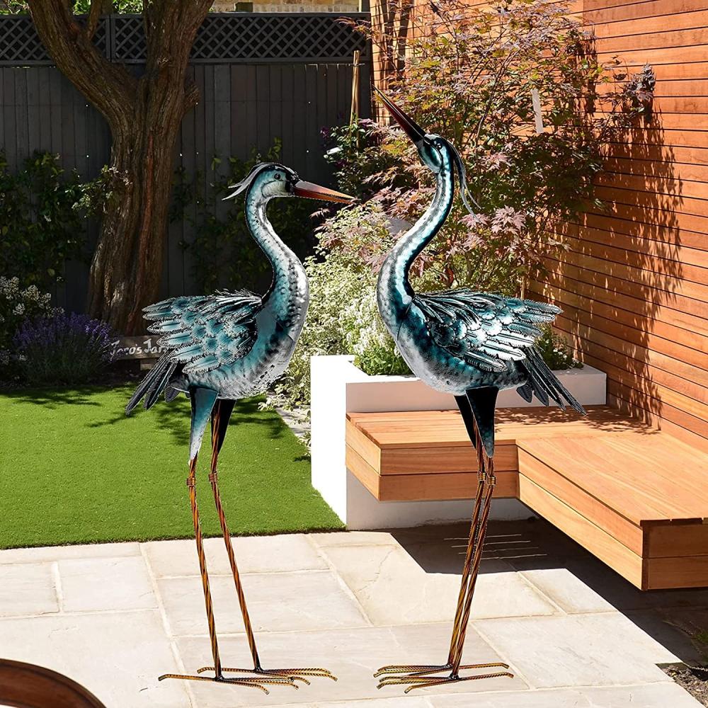 Grandes statues de grue de jardin