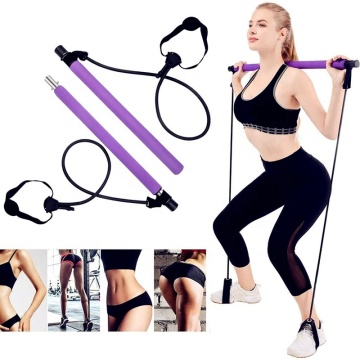 Attrezzatura di fitness regolabile dal logo personalizzato: barretta per palestra portatile con fasce di resistenza e anello del piede per yoga e pilates