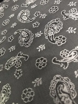 Gray Flower Water Drop Jacquard Lining