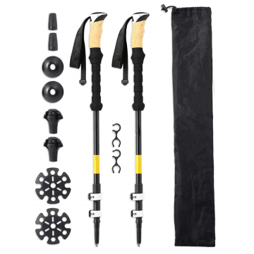 Ultralight Collapsible Aluminum 7075 Hiking Poles with Quick Lock