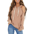 Women's Cold Shoulder Hooded Sweatshirt