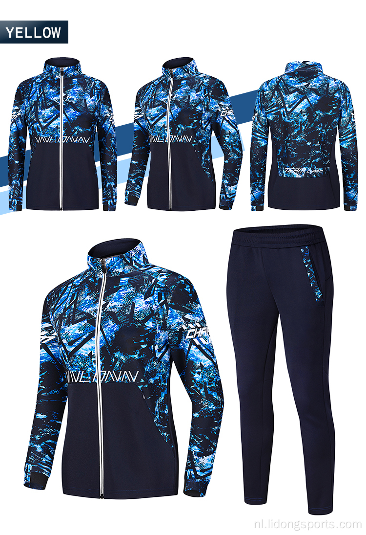 Mode aangepaste print logo Men Sport Polyester tracksuit