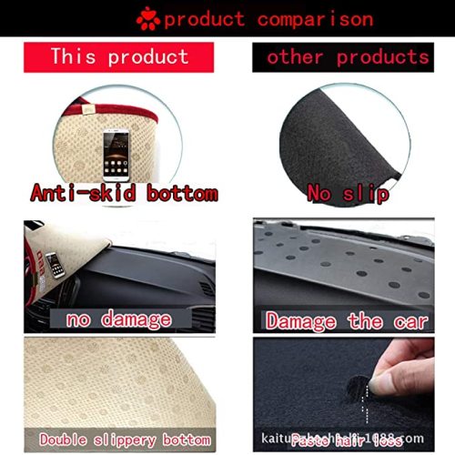 Sun Shade Non-slip Dash Mat Carpet Dashboard Cover