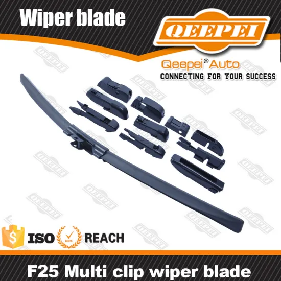 Hot selling wiper flat/soft multi-clip windshield wiper blade with zinc-alloy basement