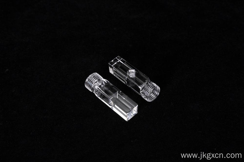 Frit-fused Micro quartz cuvettes with screw cap