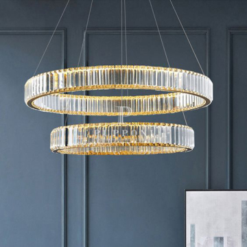 Nordic Modern Large Crystal Chandeliers for High Ceilings