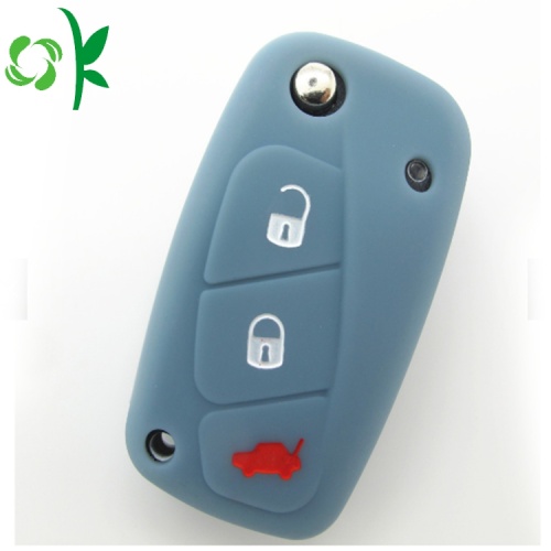 Fahion Silicone Fiat 3 Botão Flip Chave Capa / Shell