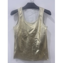 Women foil knitted tank