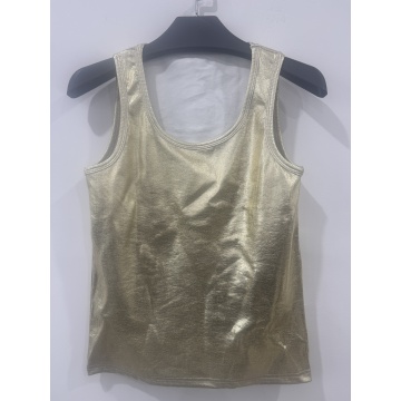 Women foil knitted vest