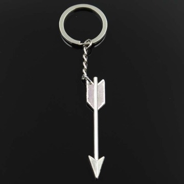 Fashion Keychain 64x11mm Arrow Bronze Silver Color Pendants DIY Men Jewelry Car Key Chain Ring Holder Souvenir For Gift
