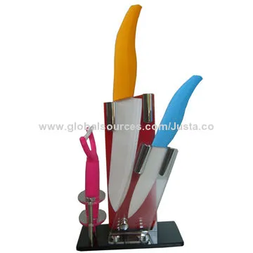 New Design Ceramic Knife Set, Potato Peeler, Colorful Handle