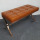 Leather top stainless steel leg bench