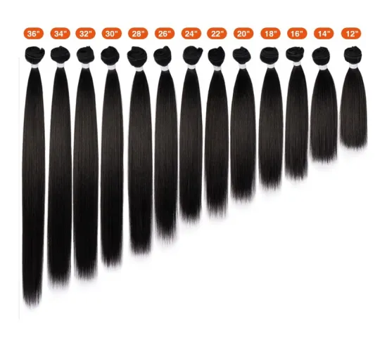 Super soft smooth natural black ombre blonde color 12 to 36 high resistant bone straight synthetic hair bundles with closure