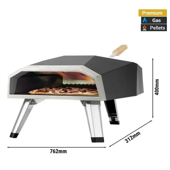 Portable Multi-Fuel Pizza Oven - Depth: 300mm