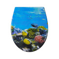 Duroplast Toilet Seat Soft Close in undersea pattern